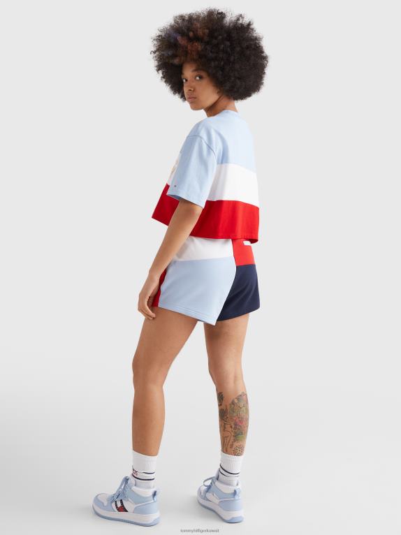 شامبراي سكاي/متعدد Tommy Hilfiger أرشيف تي شيرت قصير كبير الحجم 446442811