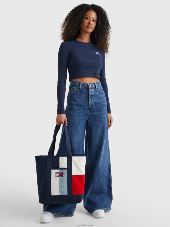 البحرية الشفق Tommy Hilfiger تيشيرت قصير بأكمام طويلة 446442818