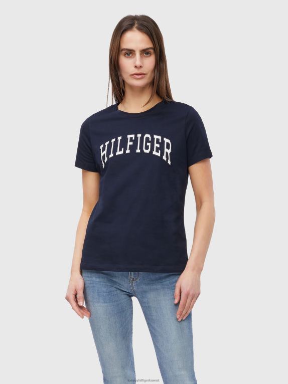 سماء الصحراء Tommy Hilfiger تي شيرت اسكواش عادي بياقة دائرية 446442835