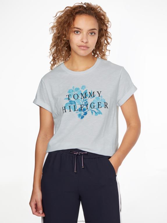 رسم أبيض/زهري Tommy Hilfiger سلوب الأزهار المحملة 446442837