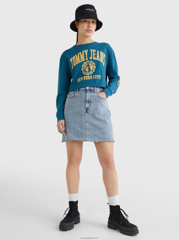 بنزين Tommy Hilfiger تيشيرت بأكمام طويلة وشعار الكلية 446442850