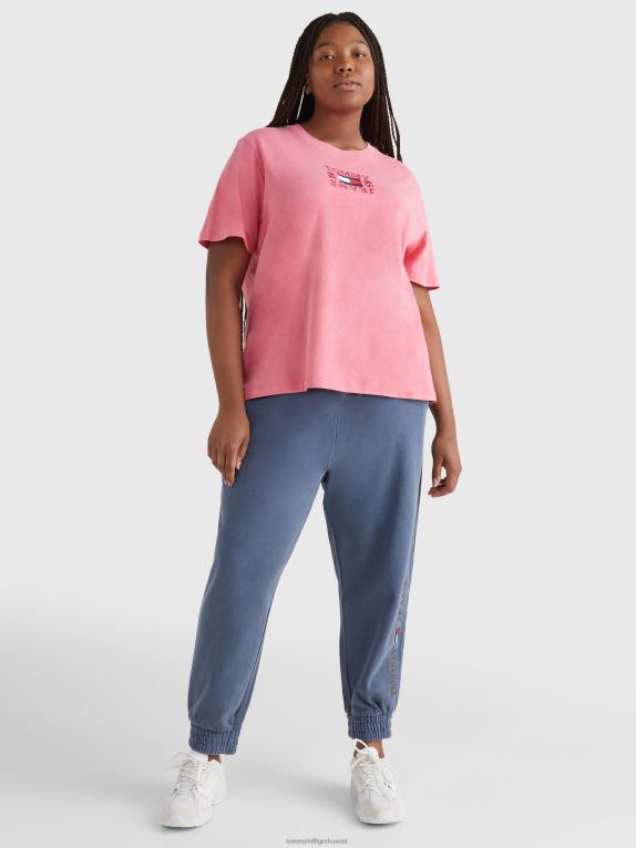 وردة الحديقة Tommy Hilfiger تي شيرت منحنى مريح من القطن العضوي 446442851