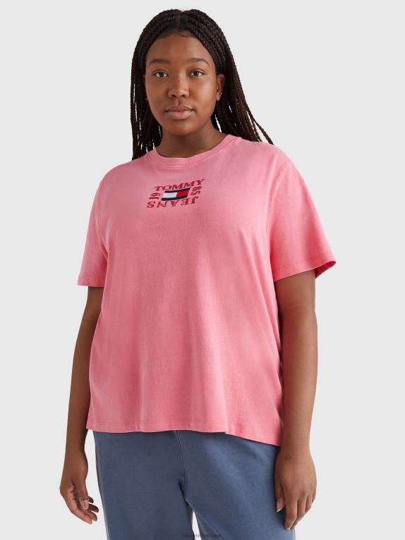 وردة الحديقة Tommy Hilfiger تي شيرت منحنى مريح من القطن العضوي 446442851