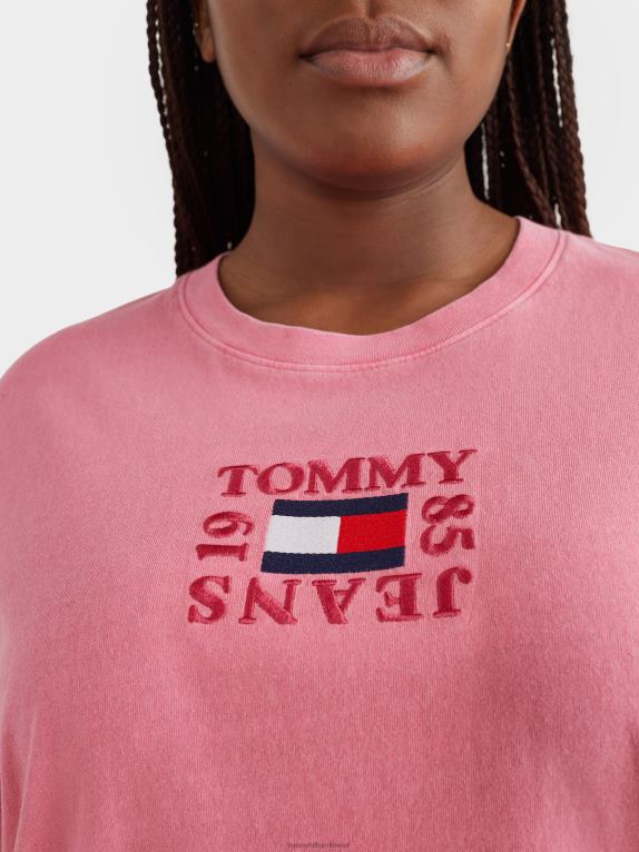 وردة الحديقة Tommy Hilfiger تي شيرت منحنى مريح من القطن العضوي 446442851