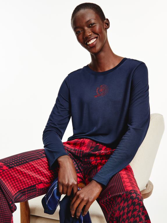 سماء الصحراء Tommy Hilfiger أيقونات تي شيرت بأكمام طويلة 446442856