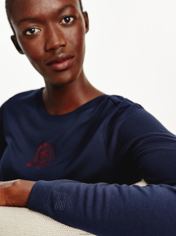 سماء الصحراء Tommy Hilfiger أيقونات تي شيرت بأكمام طويلة 446442856