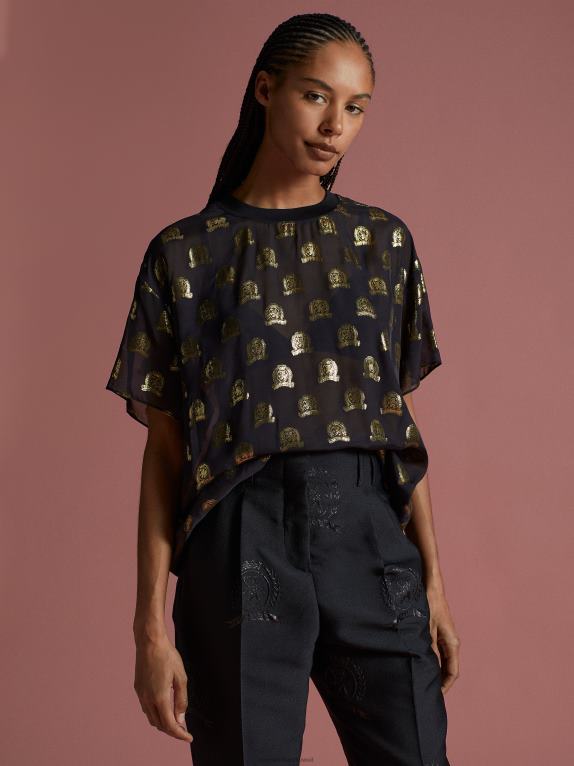 أسود Tommy Hilfiger مجموعة كريست فيسكوز تي شيرت 446442861