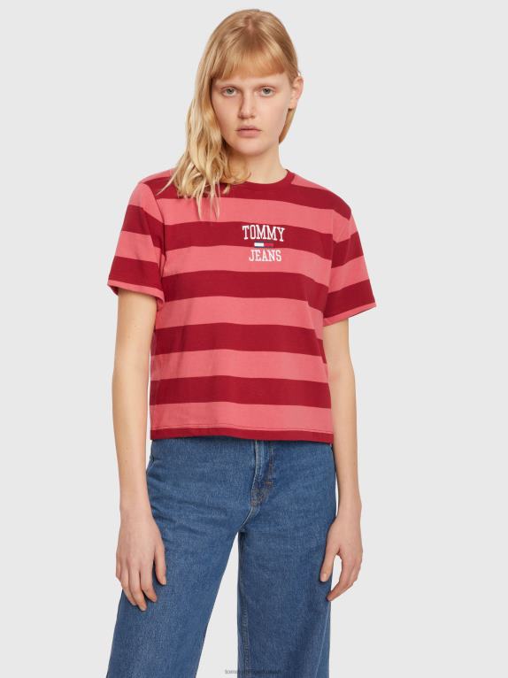 سحق التوت البري / البطيخ Tommy Hilfiger تي شيرت من القطن العضوي بشعار الماركة 446442872