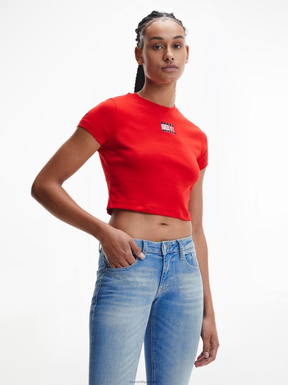 البحرية الشفق Tommy Hilfiger تيشيرت قصير بشعار الماركة 446442887