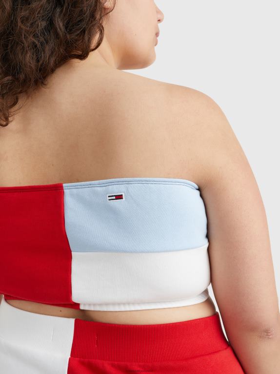 قرمزي عميق/متعدد Tommy Hilfiger منحنى أرشيف العصابة ذات الألوان المحظورة 446442895