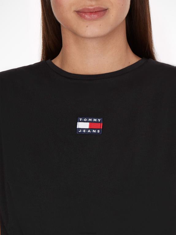 أسود Tommy Hilfiger قميص بدون أكمام بقصة ضيقة 446442909