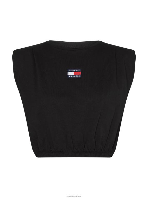 أسود Tommy Hilfiger قميص بدون أكمام بقصة ضيقة 446442909