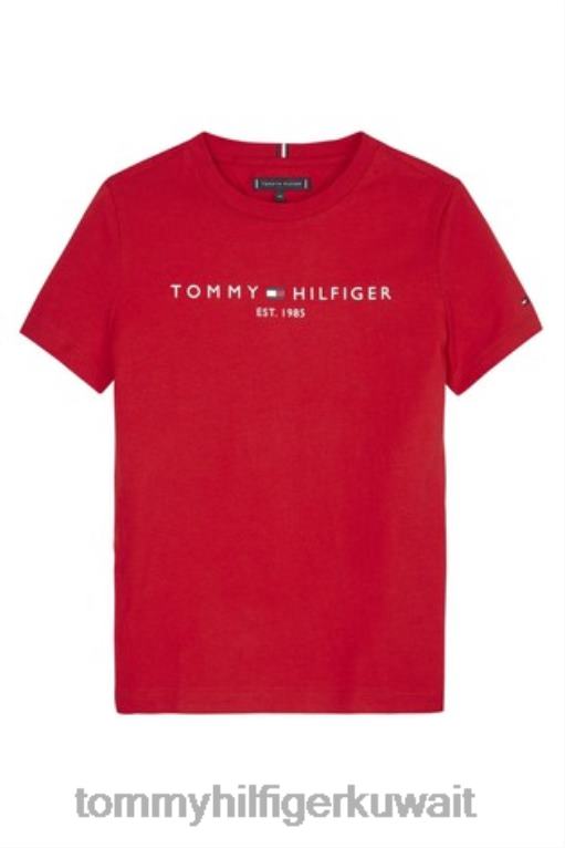 أحمر Tommy Hilfiger تي شيرت أساسي 446442926