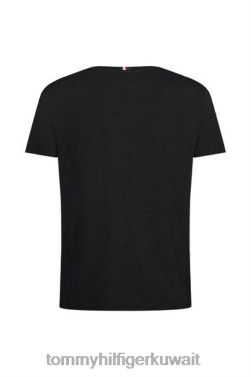 أسود Tommy Hilfiger شعار تي شيرت 446442927