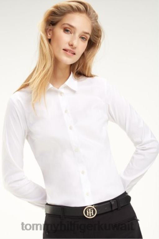 أبيض Tommy Hilfiger التراث ايمي قميص سليم 446442973