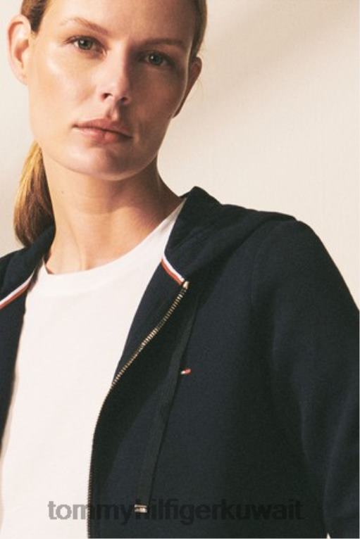 أسود Tommy Hilfiger هوديي بسحاب تراثي 446442999