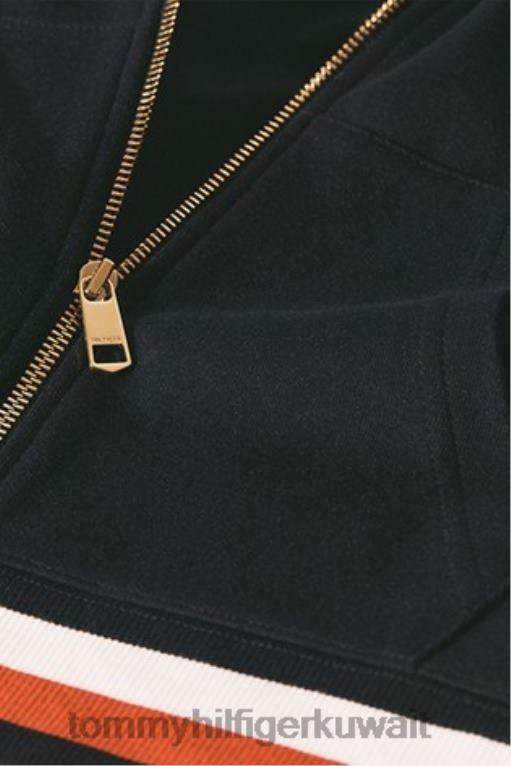 أسود Tommy Hilfiger هوديي بسحاب تراثي 446442999