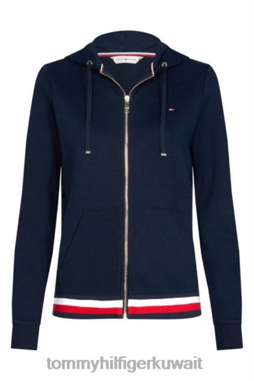 أسود Tommy Hilfiger هوديي بسحاب تراثي 446442999