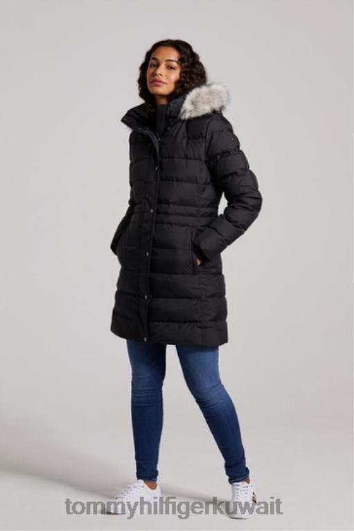 أسود Tommy Hilfiger تيرا أسفل معطف 446443003