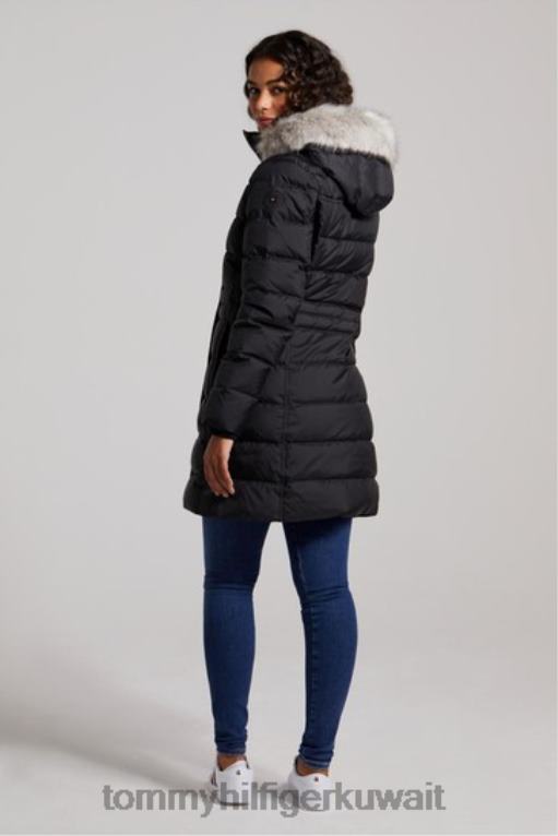 أسود Tommy Hilfiger تيرا أسفل معطف 446443003