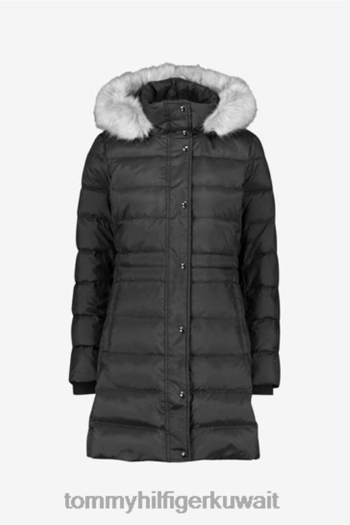 أسود Tommy Hilfiger تيرا أسفل معطف 446443003
