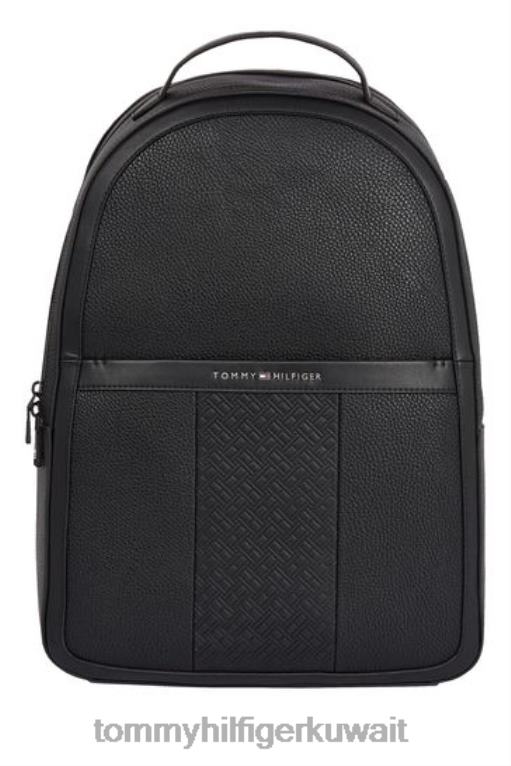 أسود Tommy Hilfiger حقيبة الظهر المركزية 446443005