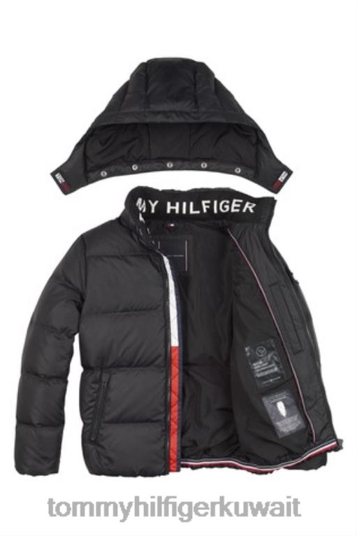 أسود Tommy Hilfiger سترة أسفل الأساسية 446443006