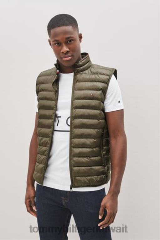 أخضر Tommy Hilfiger جيليه معاد تدويره قابل للتعبئة 446443008