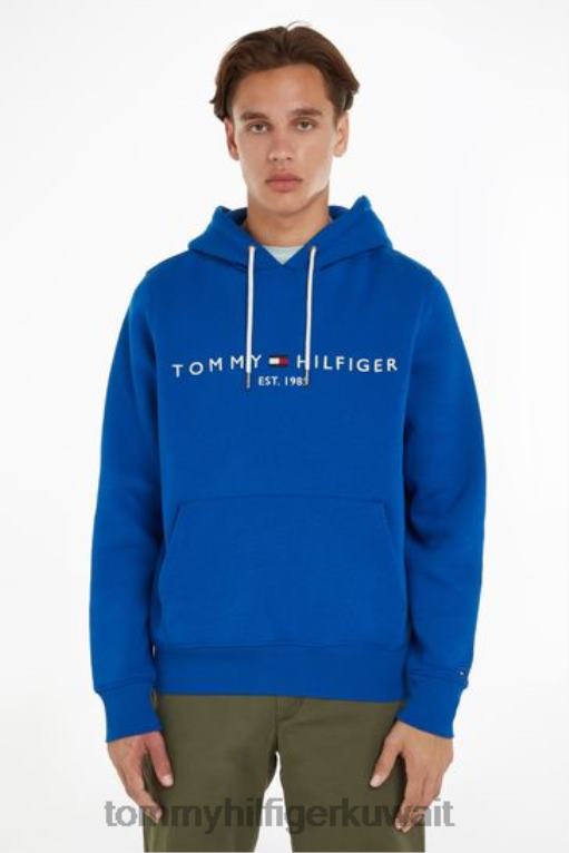 أزرق Tommy Hilfiger هوديي الشعار 446443011