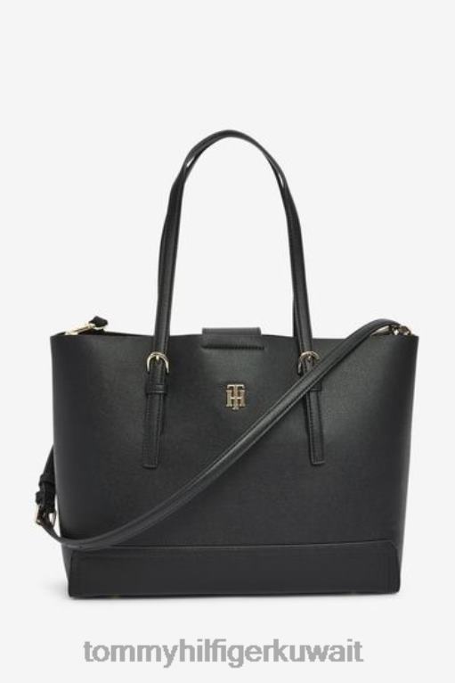 أسود Tommy Hilfiger حقيبة حمل متوسطة خالدة 446443021
