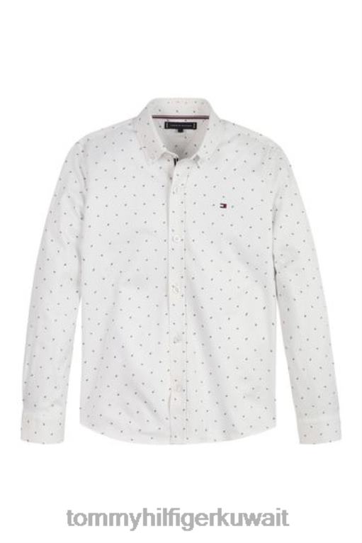 أبيض Tommy Hilfiger قميص جيرسي 446443030