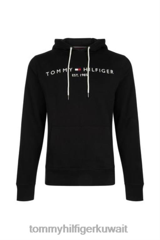 أسود Tommy Hilfiger هوديي الشعار الأساسي 446443045