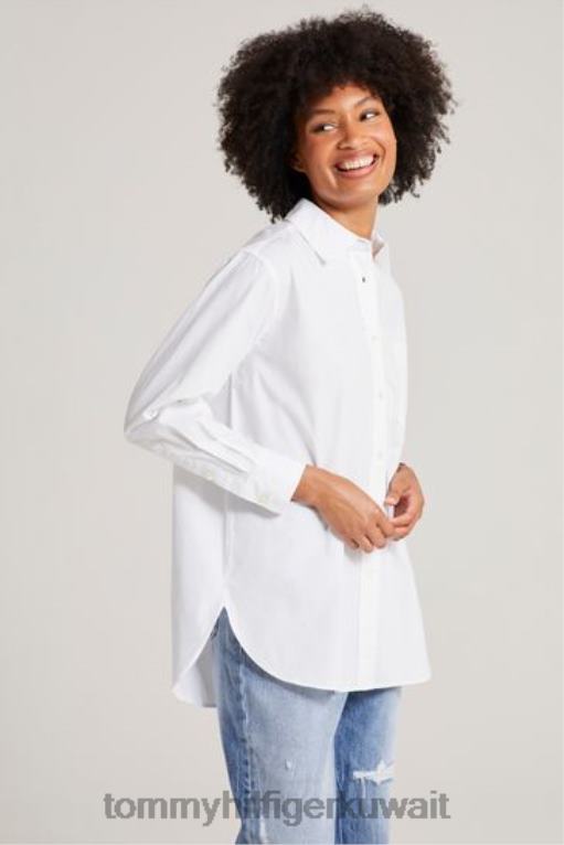 أبيض Tommy Hilfiger قميص كبير الحجم 446443054