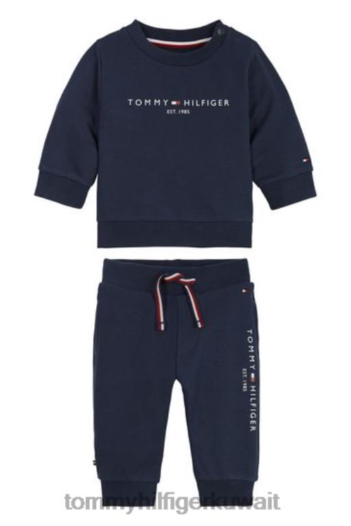 أزرق Tommy Hilfiger بدلة رياضية بشعار أساسي 446443057