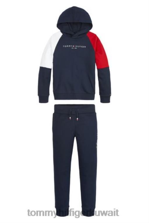 أزرق Tommy Hilfiger مجموعة الركض ذات الألوان الأساسية 446443059