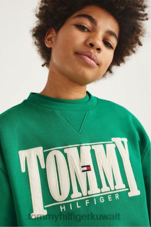 أخضر Tommy Hilfiger سترة أبليك الحبل 446443065