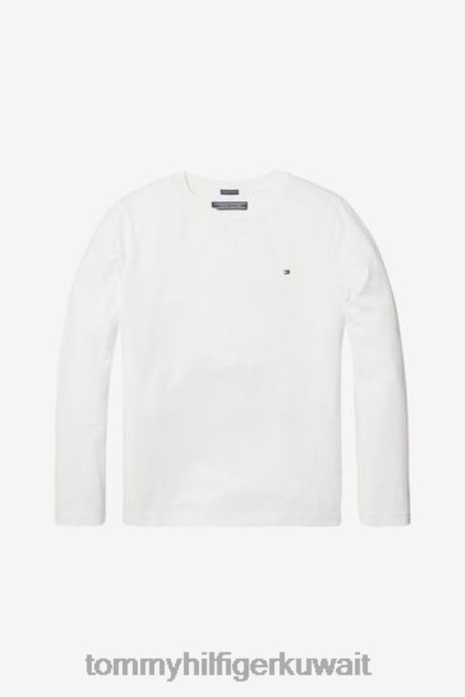 أبيض Tommy Hilfiger أعلى الأساسية طويلة الأكمام 446443087