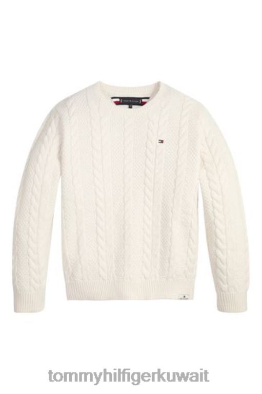 كريم Tommy Hilfiger سترة متماسكة الكابل الأساسية 446443090