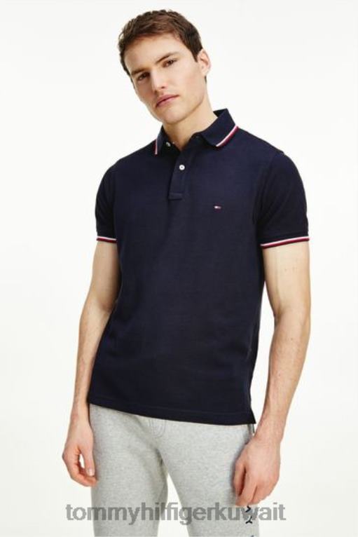 أزرق Tommy Hilfiger قميص بولو أبيض رفيع 446443123