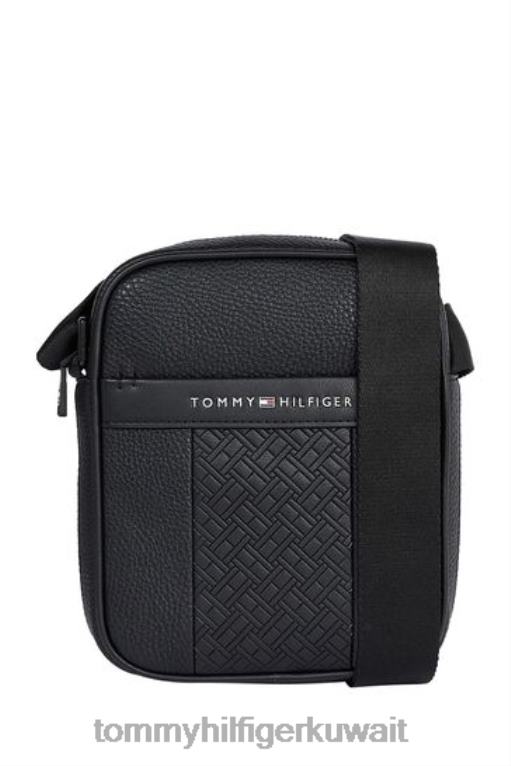 أسود Tommy Hilfiger حقيبة مراسل صغيرة مركزية 446443137