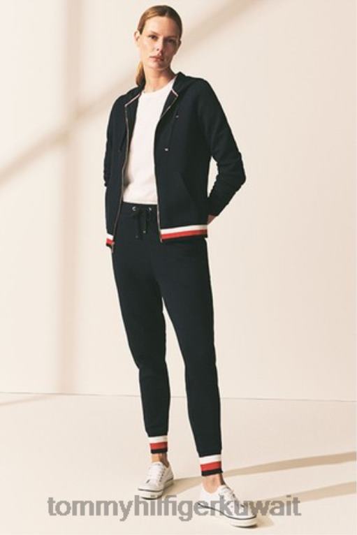 أسود Tommy Hilfiger بنطال العرق التراثي 446443154