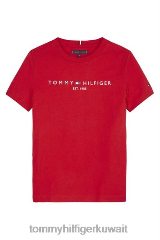 أحمر Tommy Hilfiger تي شيرت أساسي 446443155
