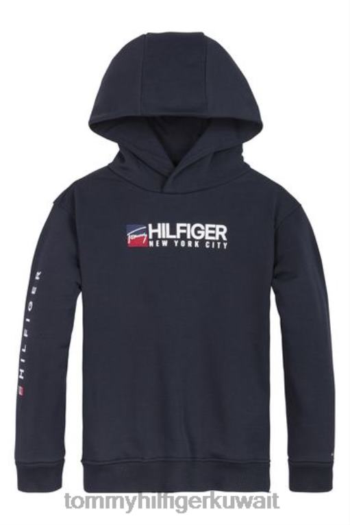 أزرق Tommy Hilfiger هوديي الشعار 446443190