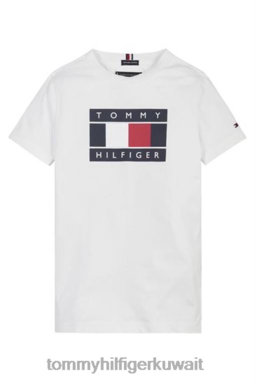أبيض Tommy Hilfiger تي شيرت مخطط عالمي 446443196