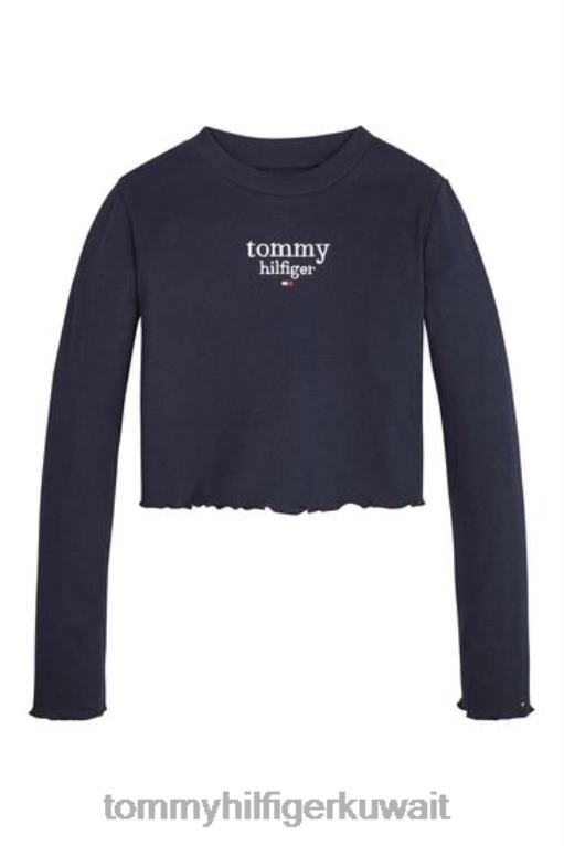 أزرق Tommy Hilfiger جزء علوي مضلع برسومات جرافيكية 446443203