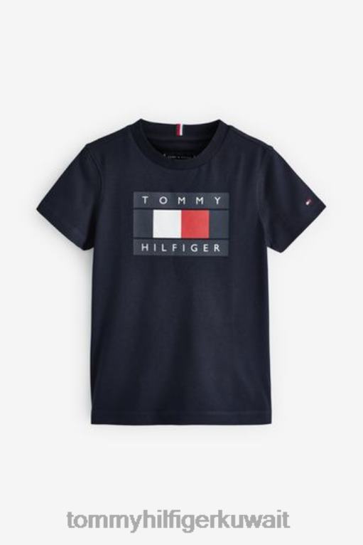 أزرق Tommy Hilfiger تي شيرت مخطط عالمي 446443205