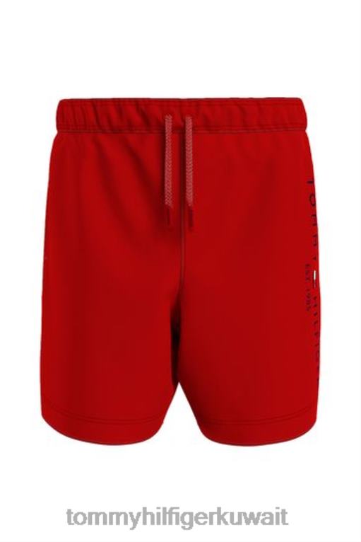 أحمر Tommy Hilfiger شورتات السباحة الثابتة 446443211