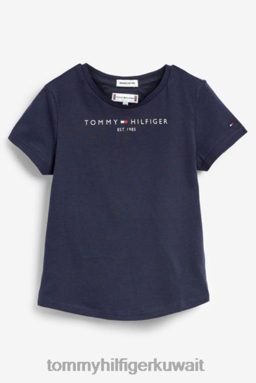 أزرق Tommy Hilfiger تيشيرت بشعار أساسي 446443222