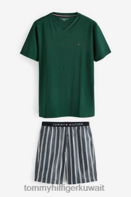 أخضر Tommy Hilfiger طقم بيجامة بأكمام قميص 446443223