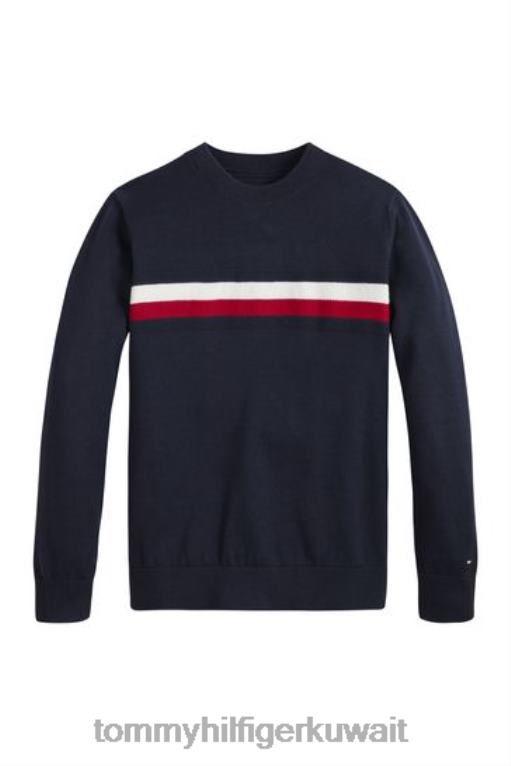 أزرق Tommy Hilfiger البلوز الشريط العالمي 446443237